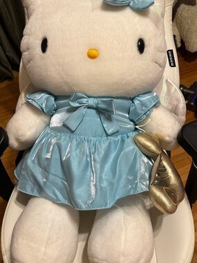 Vintage Sanrio Hello Kitty 2001 Jumbo Blue Angel Plush